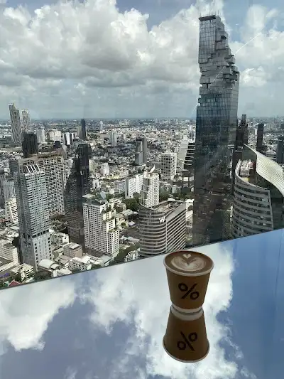 View from % Arabica Bangkok Empire Tower